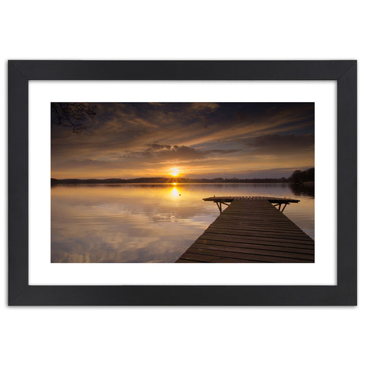 Picture in frame, Pier on a lake