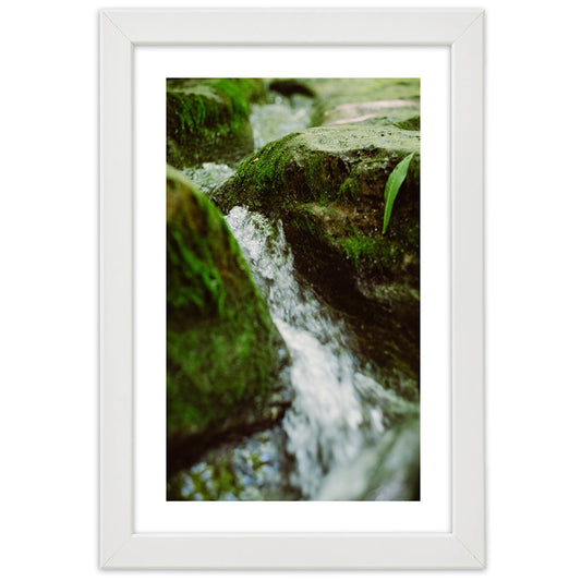 Picture in frame, Rushing river