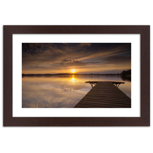 Picture in frame, Pier on a lake
