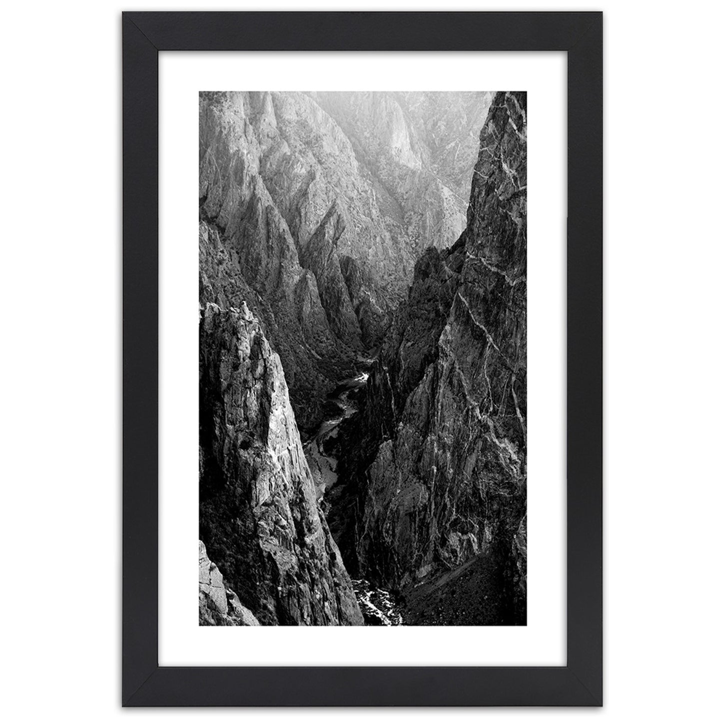 Picture in frame, Black and white mountain landscape