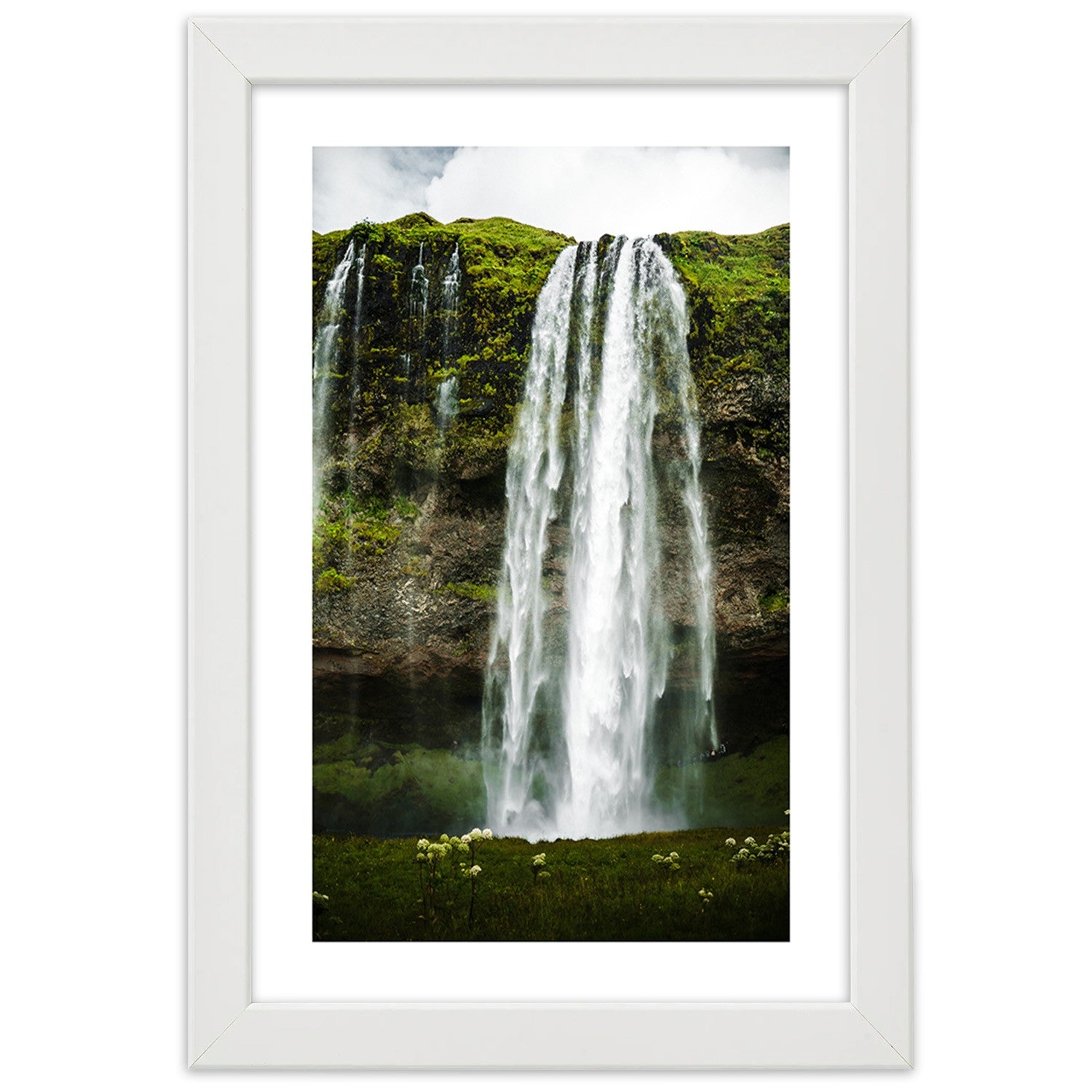 Picture in frame, Waterfall in the green mountains