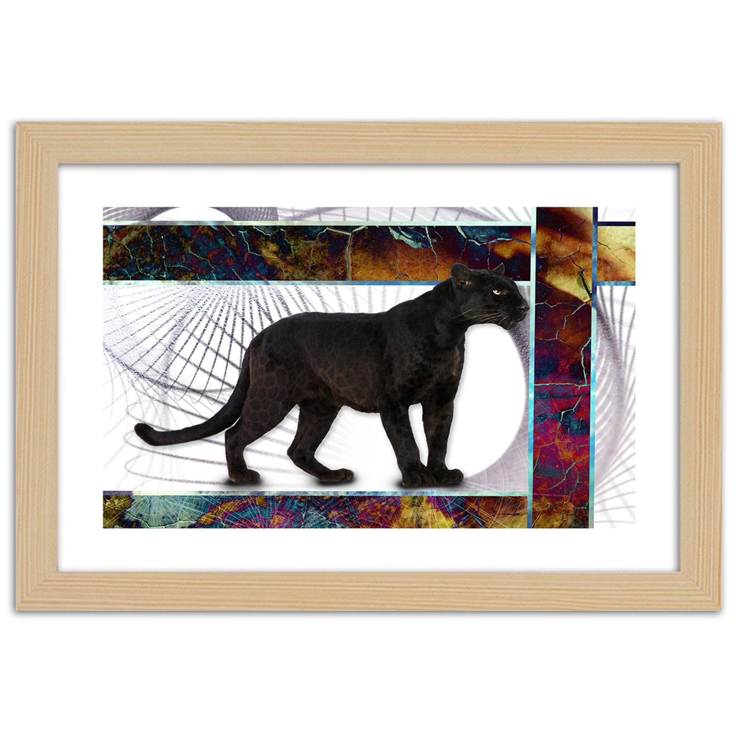 Picture in frame, Attentive panther