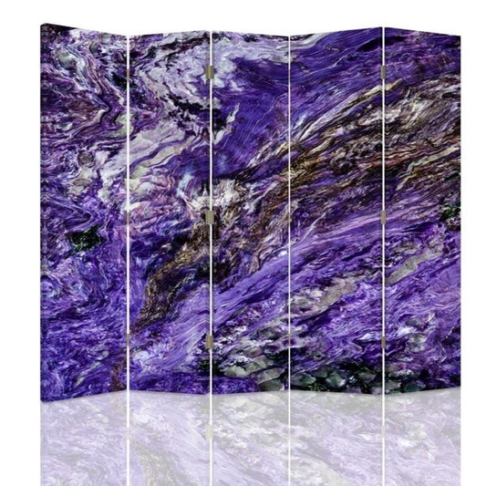 Room divider, Rushing water in purple