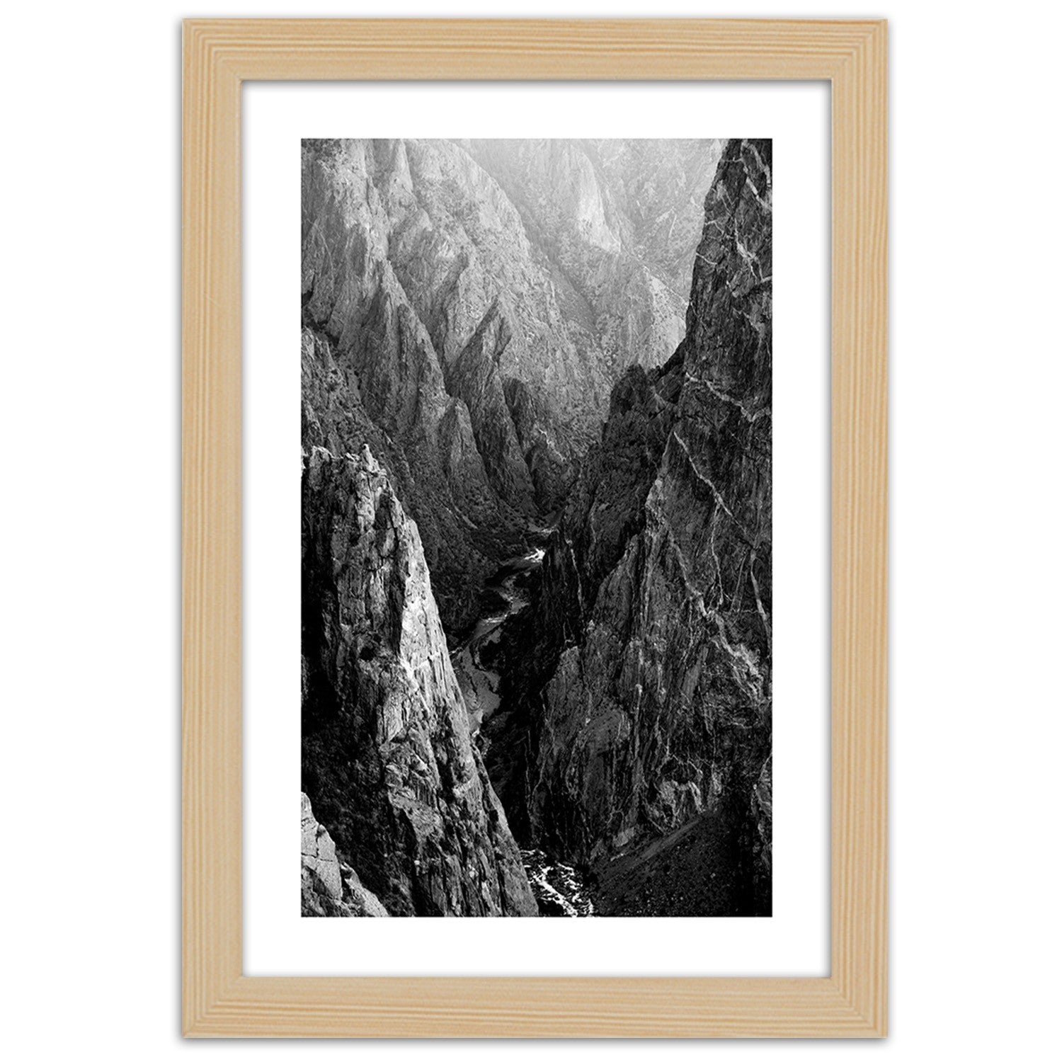 Picture in frame, Black and white mountain landscape