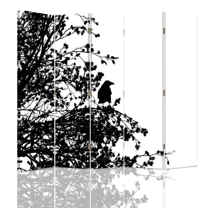 Room divider, Black bird on the branch