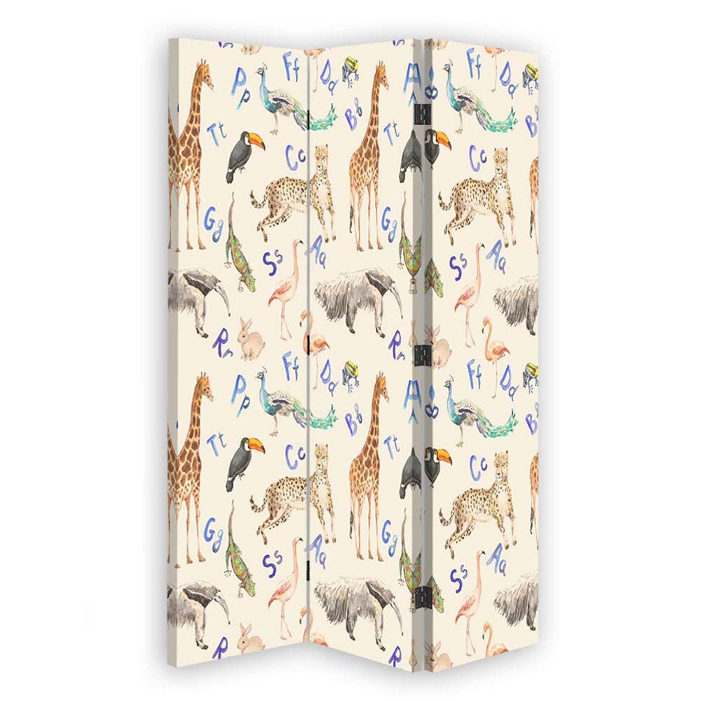 Room divider, Letters & animals