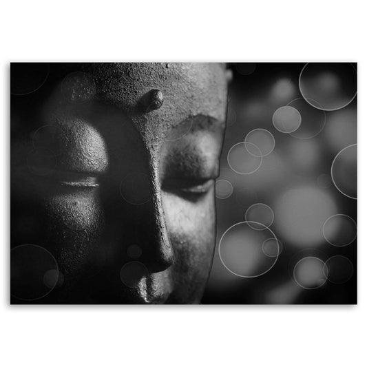 Deco panel, Buddha's face and circles, 1-panel