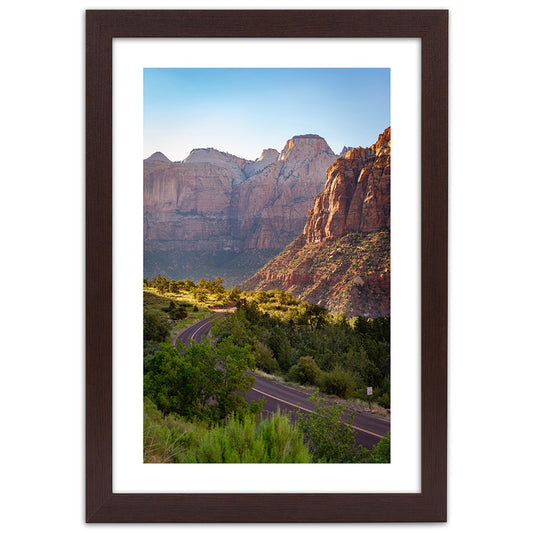 Picture in frame, Mountain road