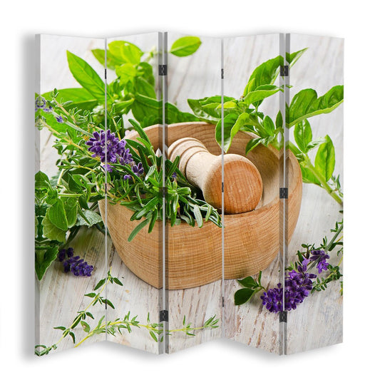 Room divider, Wooden Mortar for Herbs