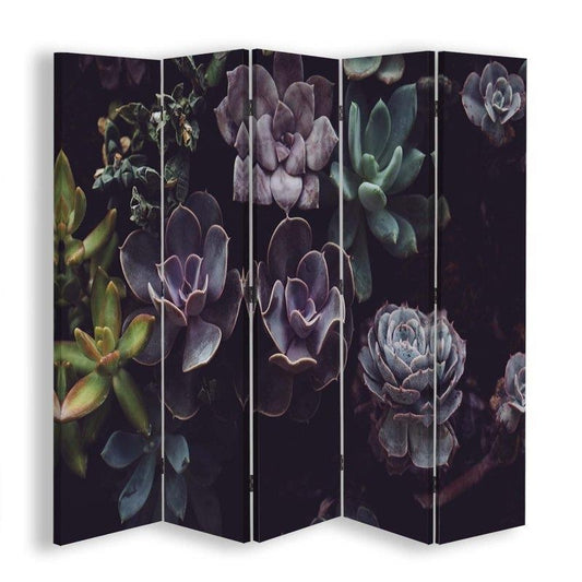 Room divider, Succulents in muted shades