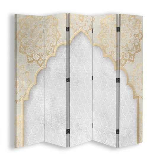 Room divider, Oriental pattern in gold