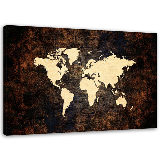 Canvas, Brown world map