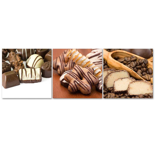 Deco panel, Chocolate pralines, 3-part