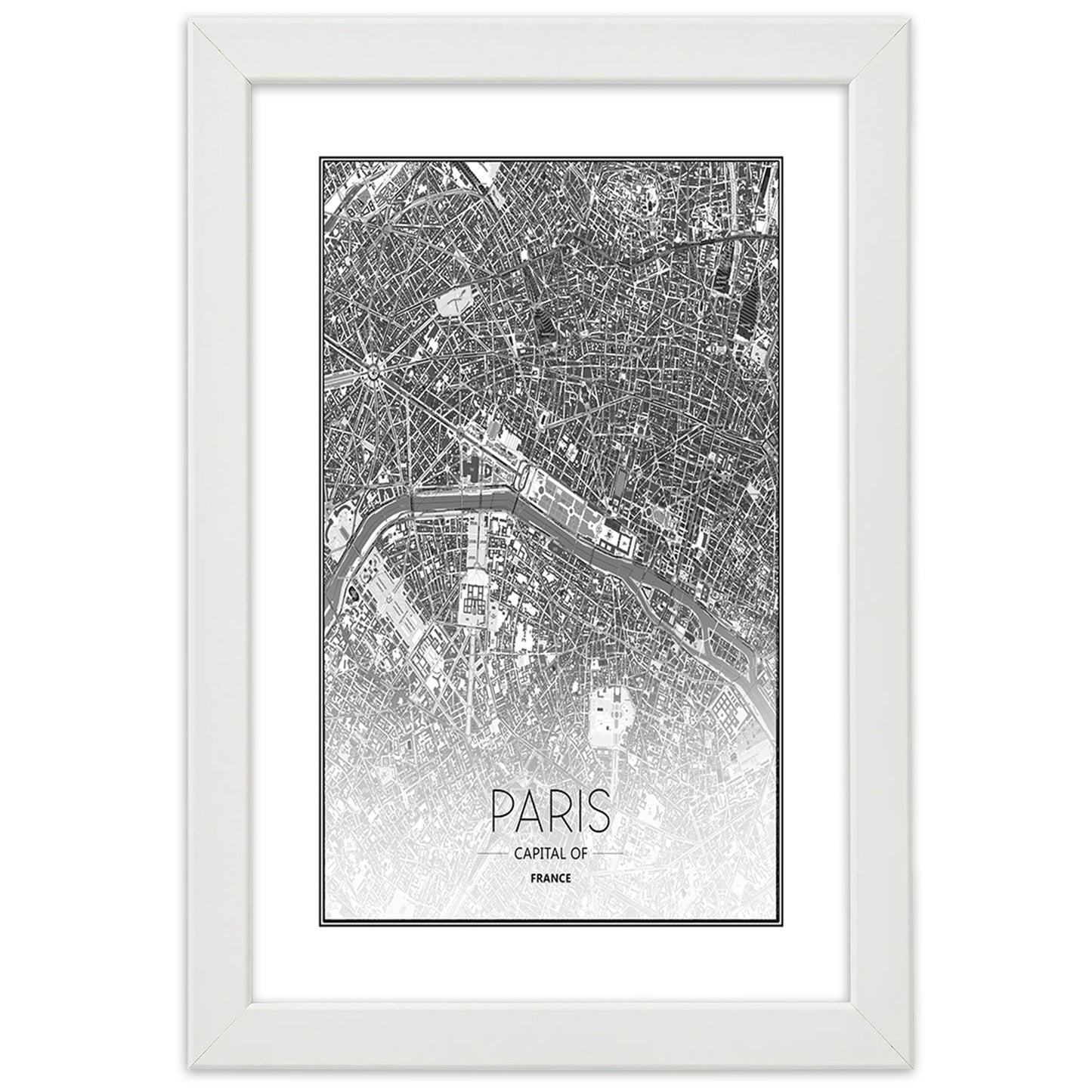 Picture in frame, Plan of paris