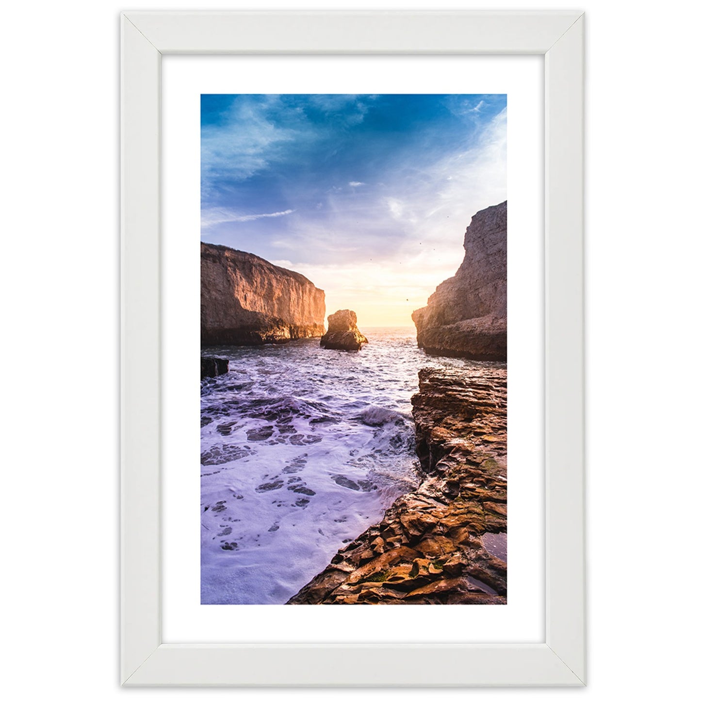 Picture in frame, Ocean and rocks