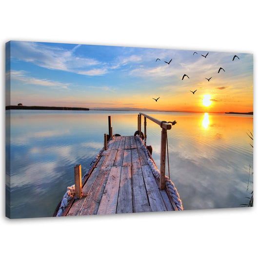 Canvas, Sunset over a lake