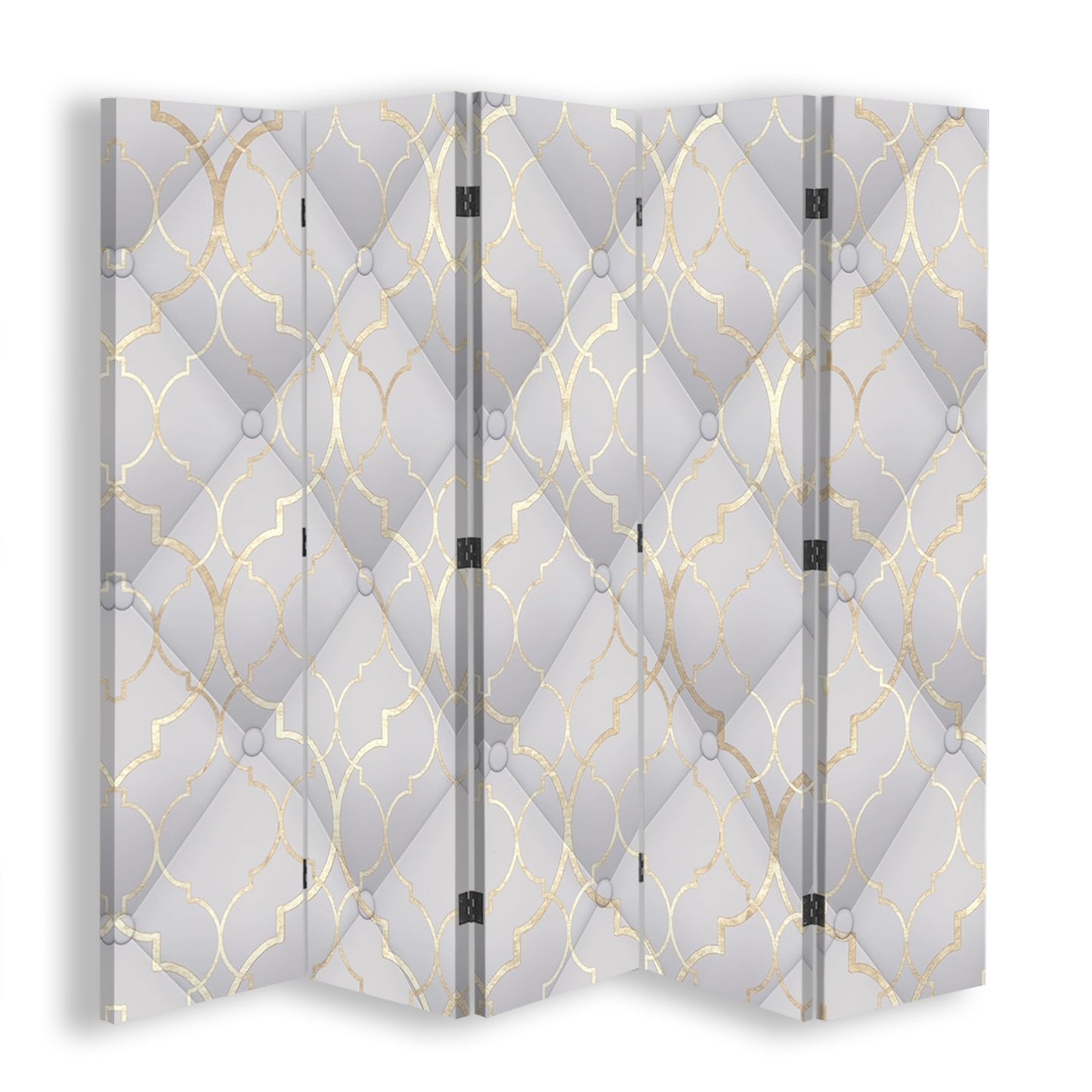 Room divider, Moroccan clover in grey