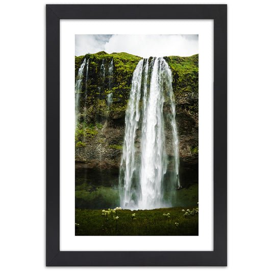 Picture in frame, Waterfall in the green mountains