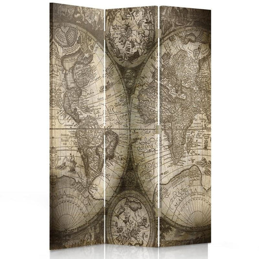 Room divider, Antique world map