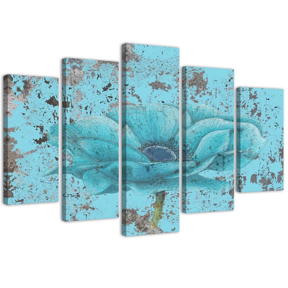 Canvas, Blue flower