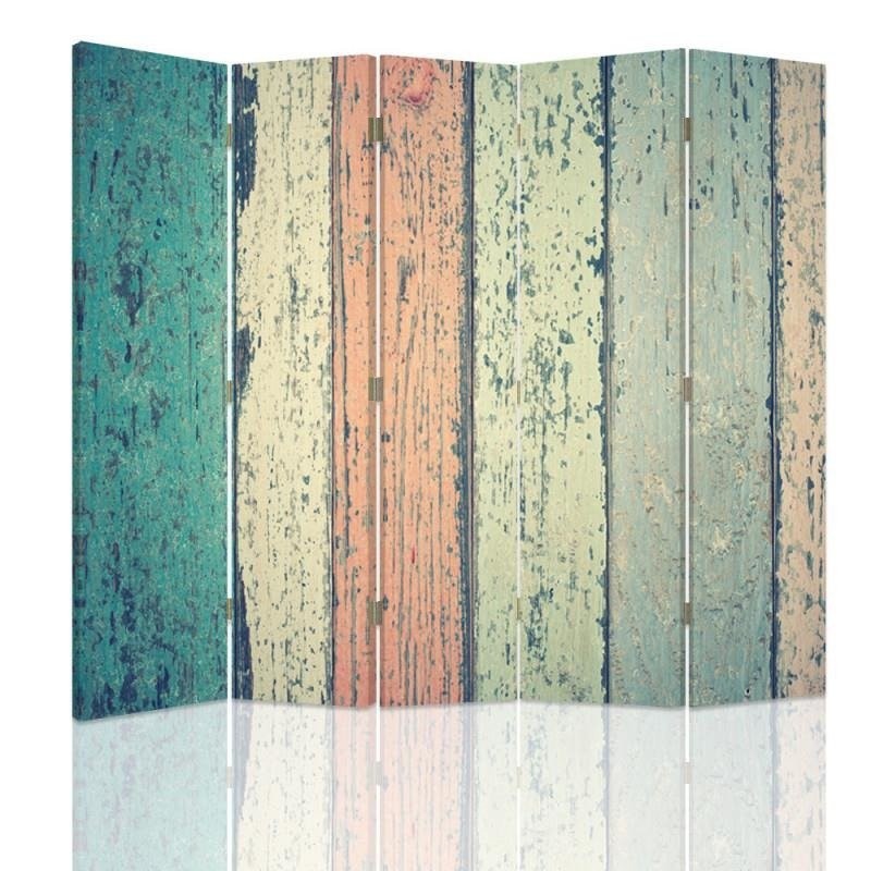 Room divider, Colorful rustic board