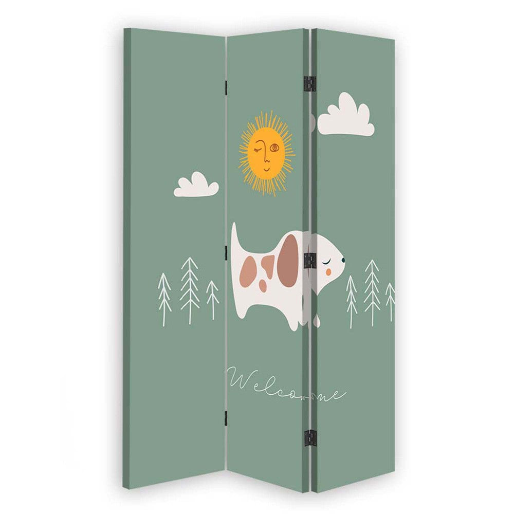 Room divider, Playful puppy