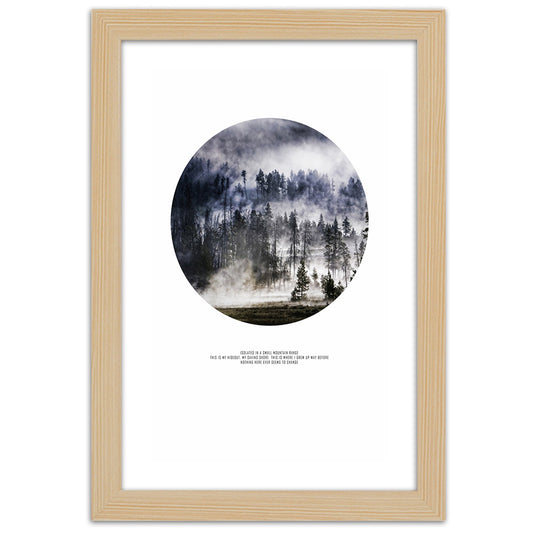 Picture in frame, Forest in mist