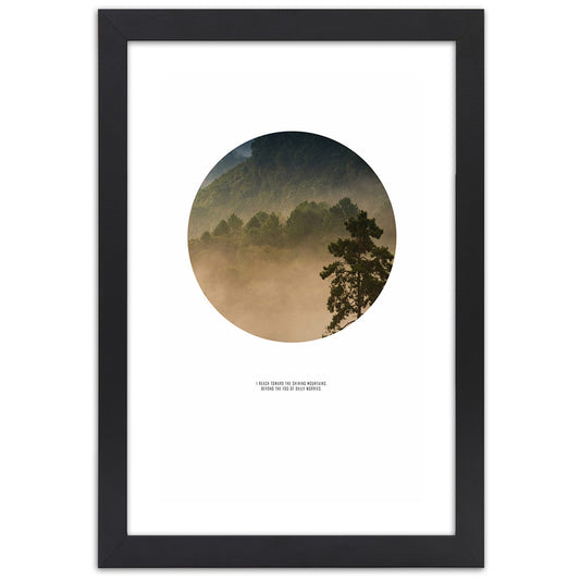 Picture in frame, Forest in a circle