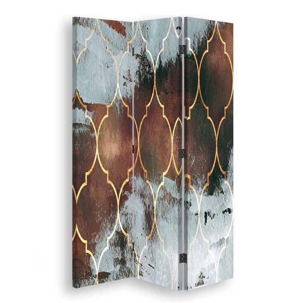 Room divider, Moroccan clover in browns