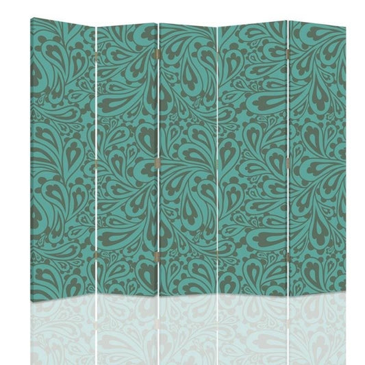 Room divider, Wallpaper in turquoise