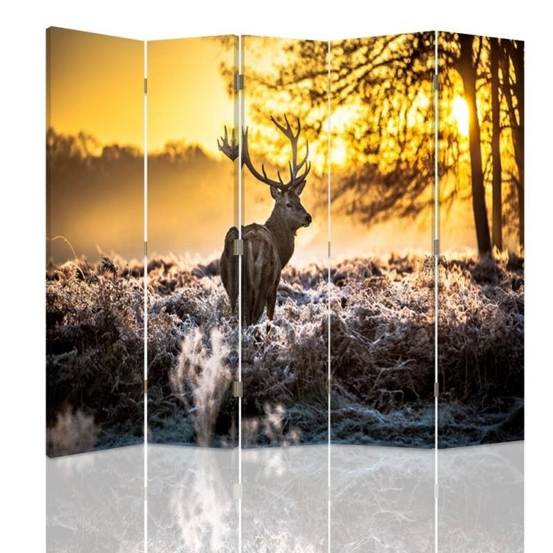 Room divider, Deer at the sunset