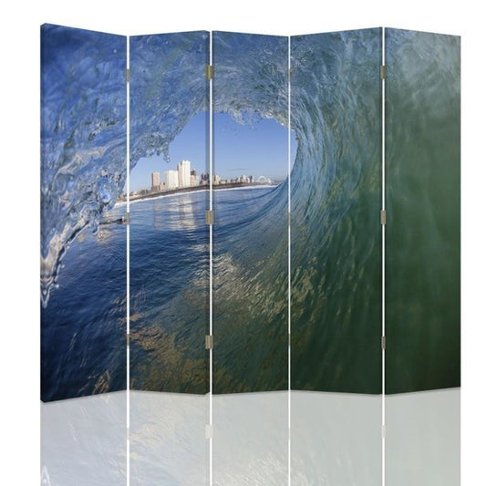 Room divider, Wave with city view