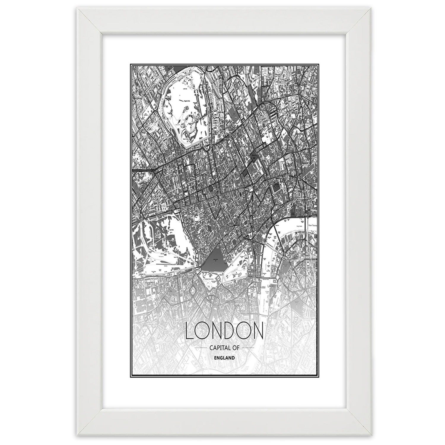 Picture in frame, Plan of london