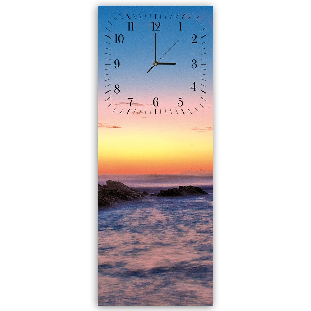 Wall clock, Rocks at sunset