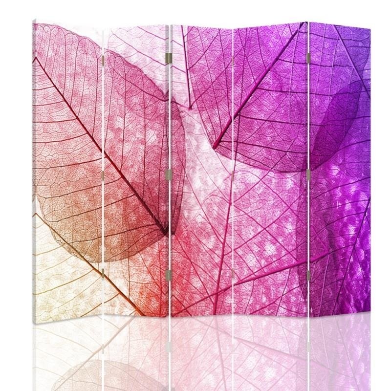 Room divider, Pink leaves