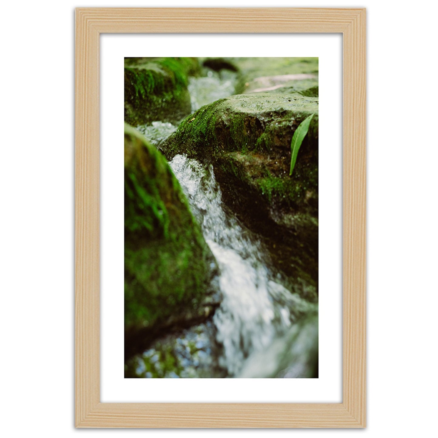 Picture in frame, Rushing river