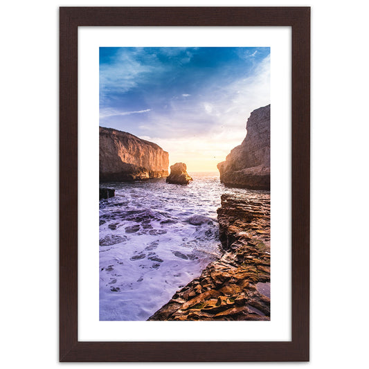Picture in frame, Ocean and rocks