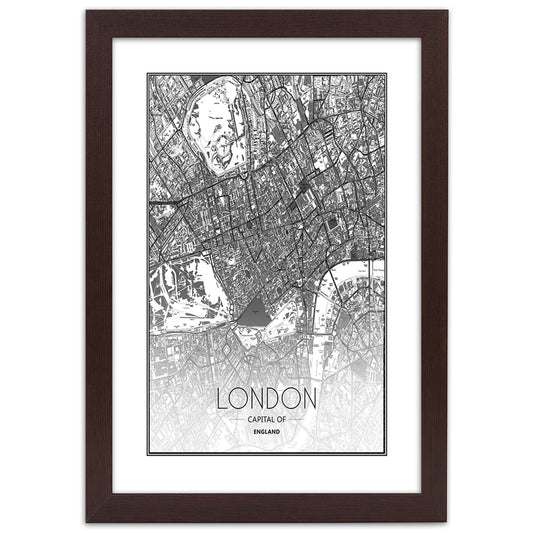 Picture in frame, Plan of london