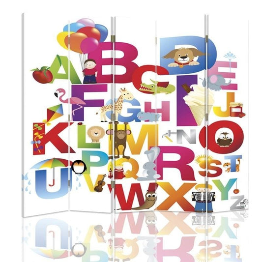 Room divider, Colorful alphabet