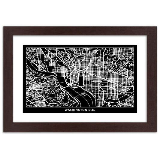 Picture in frame, City plan washington