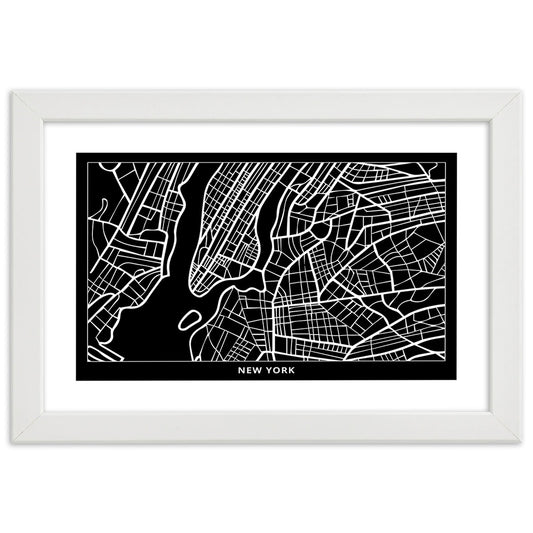 Picture in frame, City plan new york