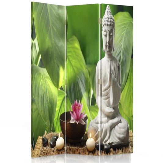 Room divider, Buddha on a background of leaves