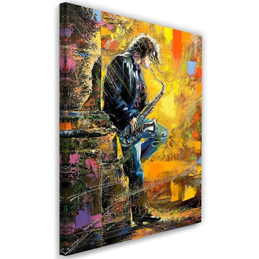 Canvas, Musician with saxophone