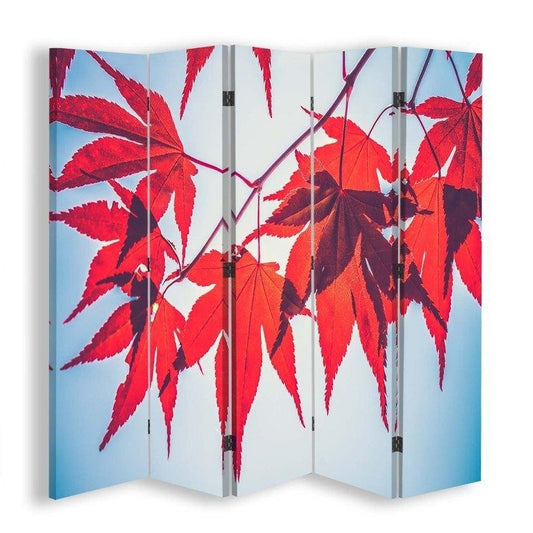 Room divider, Red leaves in autumn