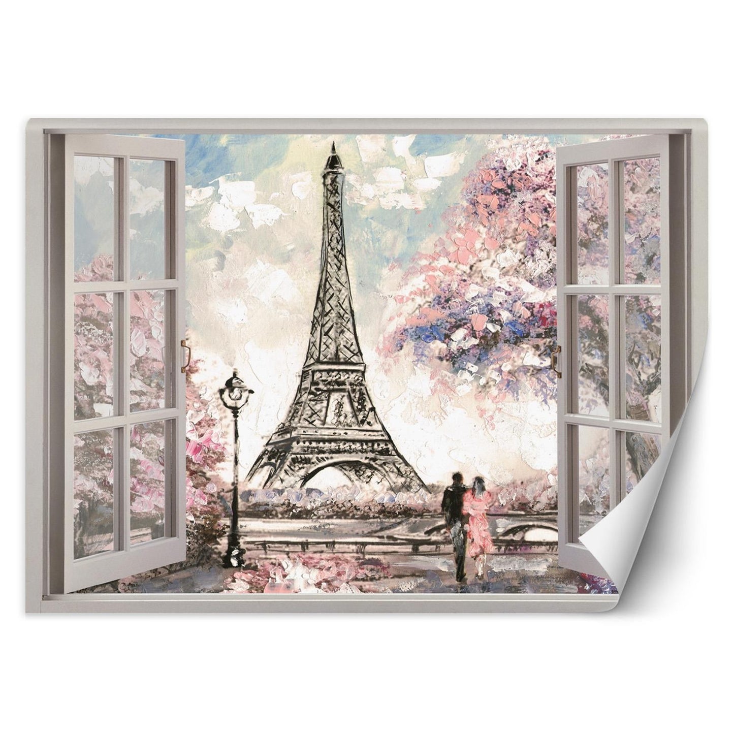 Wallpaper, Window overlooking the eiffel tower