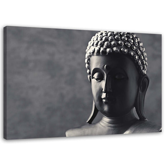 Canvas, Buddha on grey background