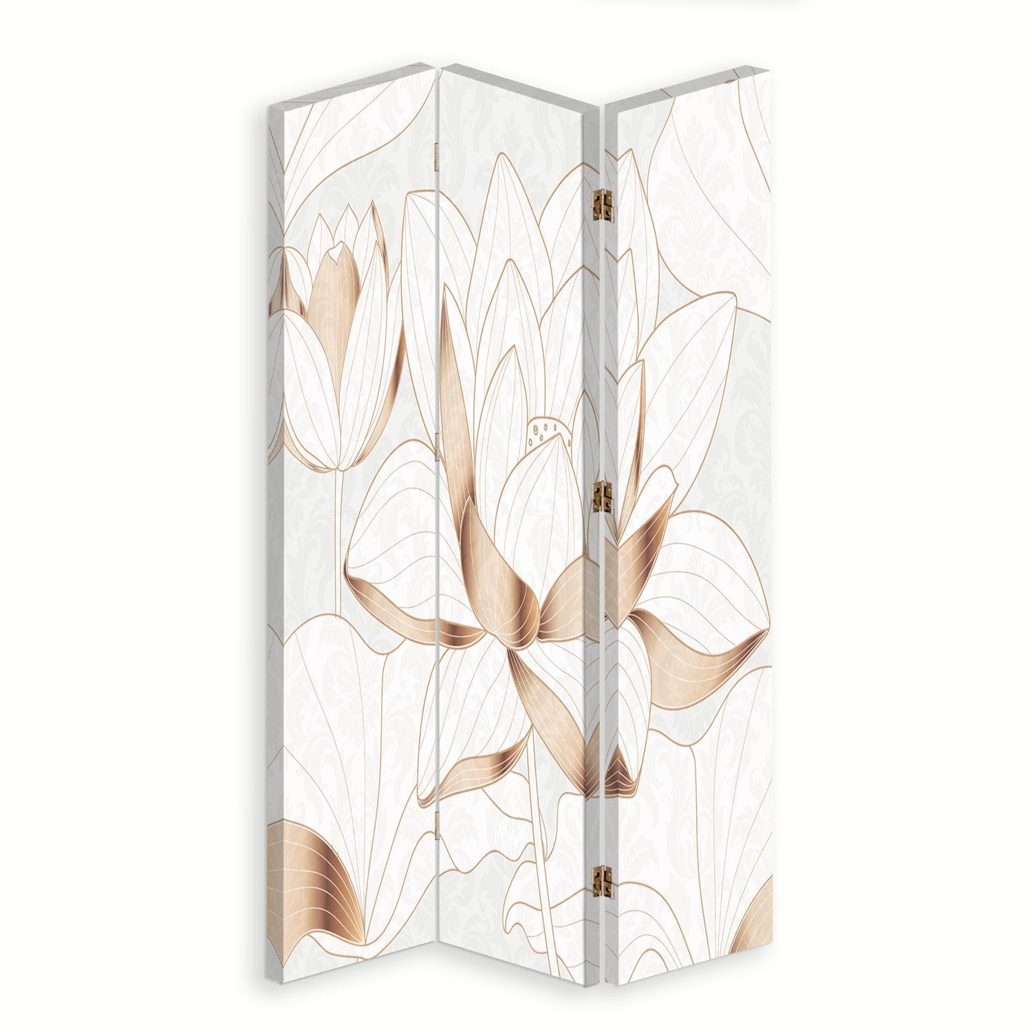 Room divider, Lotus flower in beige