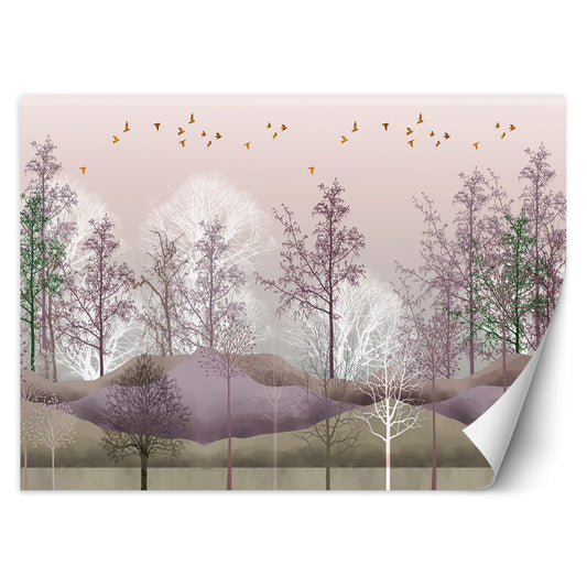 Wallpaper, Birds over the forest