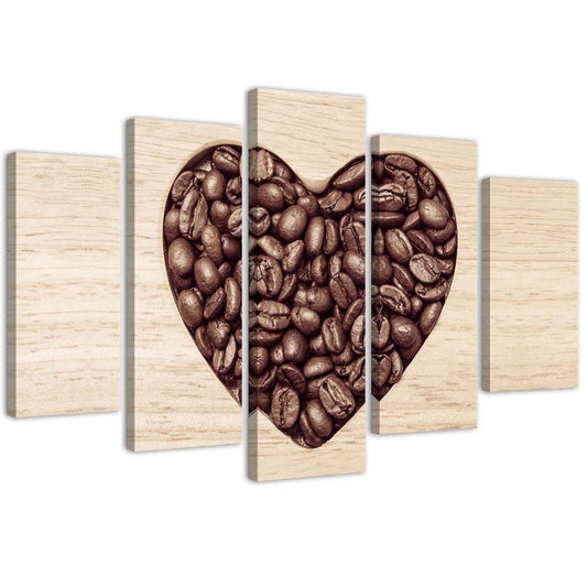 Canvas, Coffee bean heart