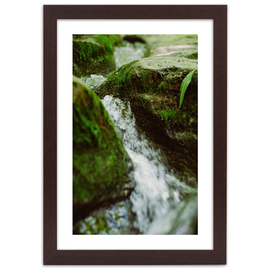 Picture in frame, Rushing river